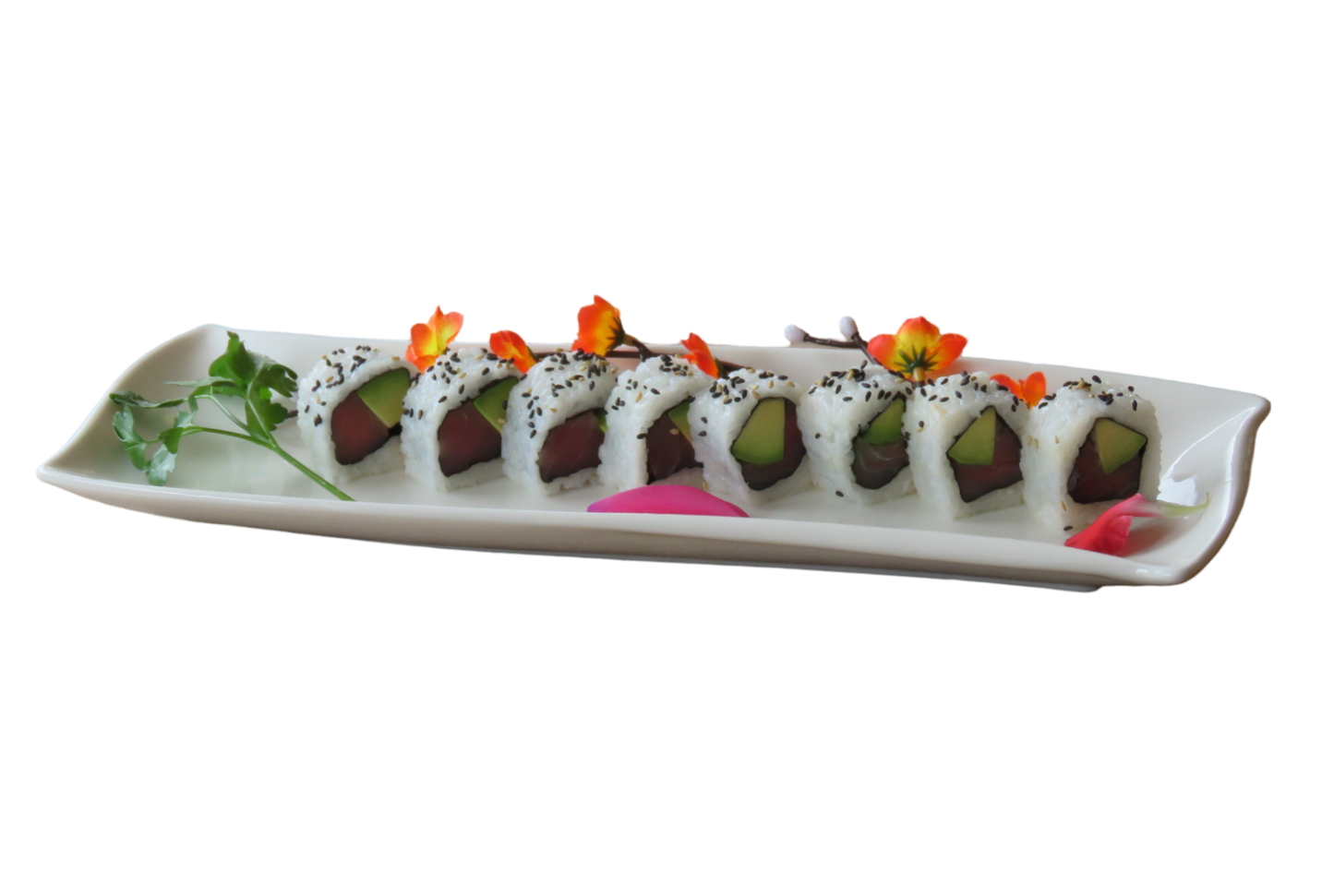 URAMAKI DE SALMÓN Y AGUACATE 8U