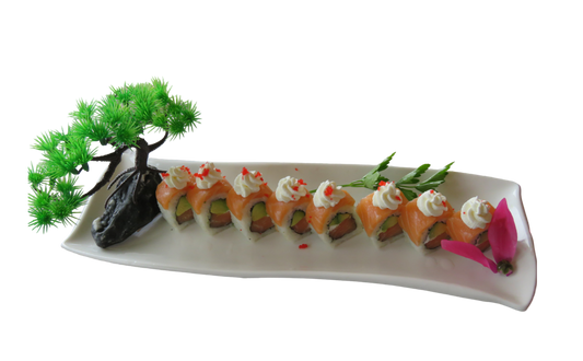 URAMAKI DE SALMÓN QUESO Y AGUACATE 8U