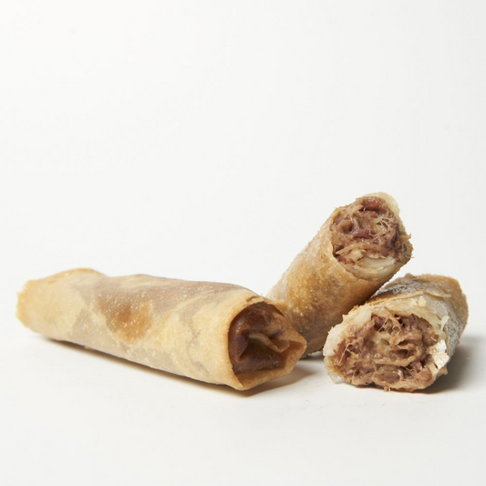 ROLLITO DE TERNERA GAMBAS Y ESPARRAGOS
